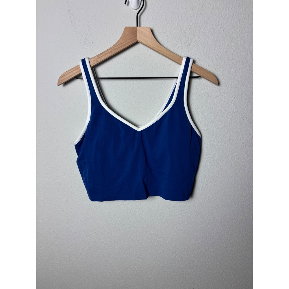 ☀️OFFLINE By Aerie Real Me Low Key Longline Sports Bra Anniversary Blue XL